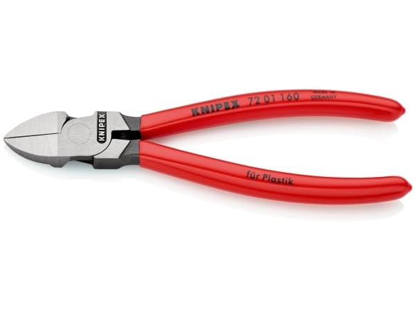 Knipex 72 01 160, Sivuleikkurit, Kromivanadiini-teräs, Muovi, Punainen, 160 mm, 164 g