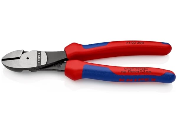 Knipex 74 02 200 SB, Kaapelileikkuri, Sininen, Punainen, musta, Ruostumaton teräs, 4,2 mm, DIN ISO 5749, 200 mm