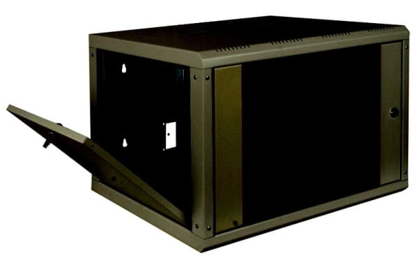 Digitus DN-19 07-U-SW, Seinään asennettava laitekehikko, 7U, 100 kg, Näppäinlukko, Musta