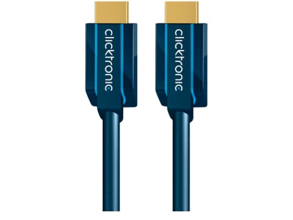 ClickTronic 10m High Speed HDMI, 10 m, HDMI Type A (Standard), HDMI Type A (Standard), 4,95 Gbit/sek., Blå