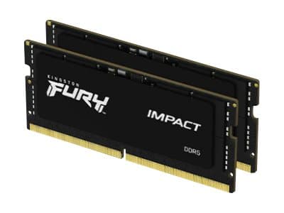 Kingston Technology FURY Impact, 16 GB, 2 x 8 GB, DDR5, 4800 MHz, 262-pin SO-DIMM