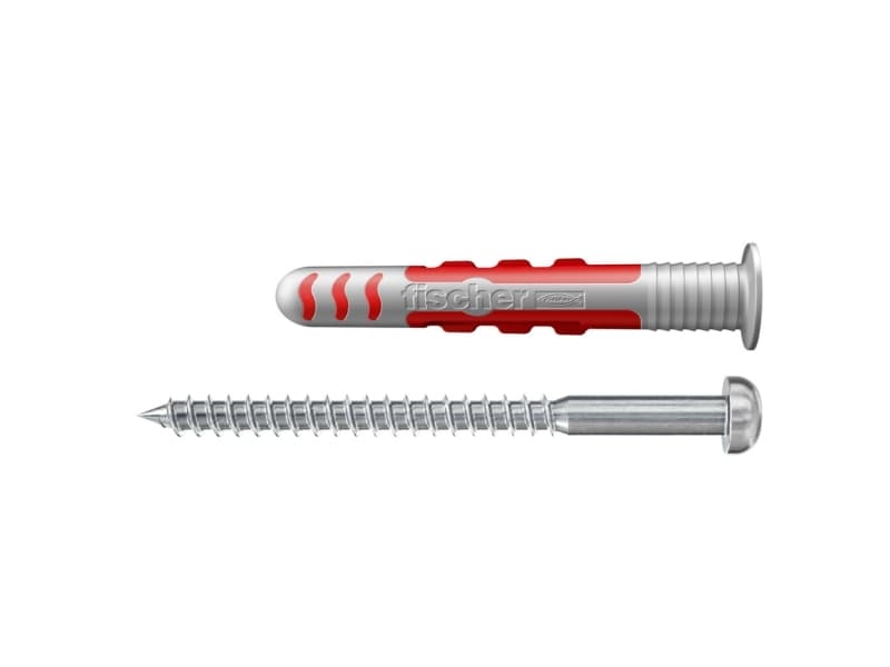 Fischer DuoSeal, Kiinnitystulppa, Nailon, Harmaa, Punainen, 3,8 cm, 6 mm, 50 kpl