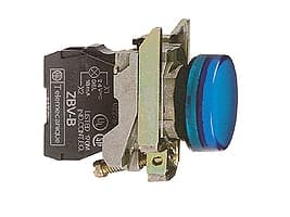 Schneider Electric XB4BVM6, Sininen, IP66, CSA, 230-240 V, 2,2 cm