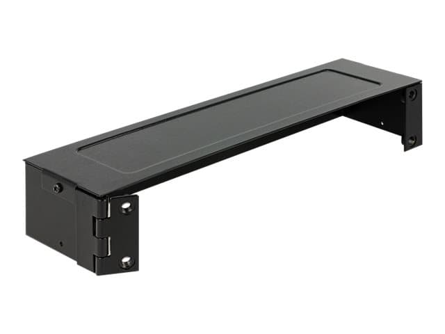 DeLOCK 43303, Seinään asennettava laitekehikko, 1U, Musta