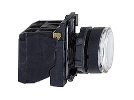 Schneider Electric XB5, Valkoinen, 24 V, 50 - 60 Hz, 10 A, 30 mm, 57 mm