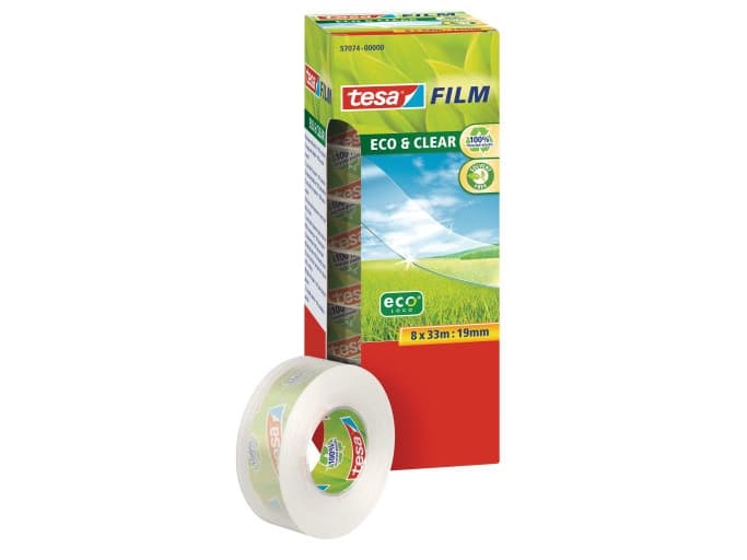 TESA 57074-00000-00, 33 m, Läpinäkyvä, CE, 19 mm, 8 kpl
