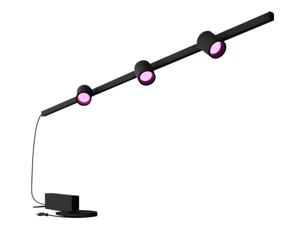Philips Hue White and Color Ambiance Perifo - Track spot light set - LED-spottilamppu x 3 - 15.9 W - valkoisen sävyt ja värillinen ympäristövalo - 2000-6500 K - cylinder - musta