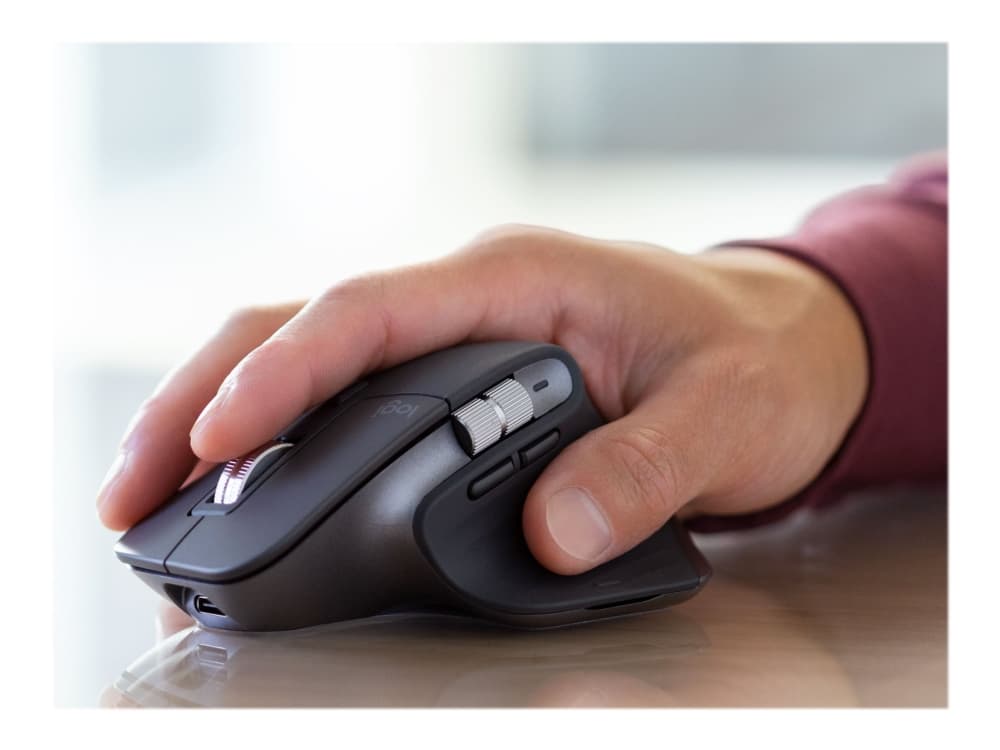 Logitech Master Series MX Master 3S for Business - hiiri - ergonominen - oikeakätinen - optinen - 7 painiketta - langaton - Bluetooth - Logitech Logi Bolt USB-vastaanotin - grafiittipintainen