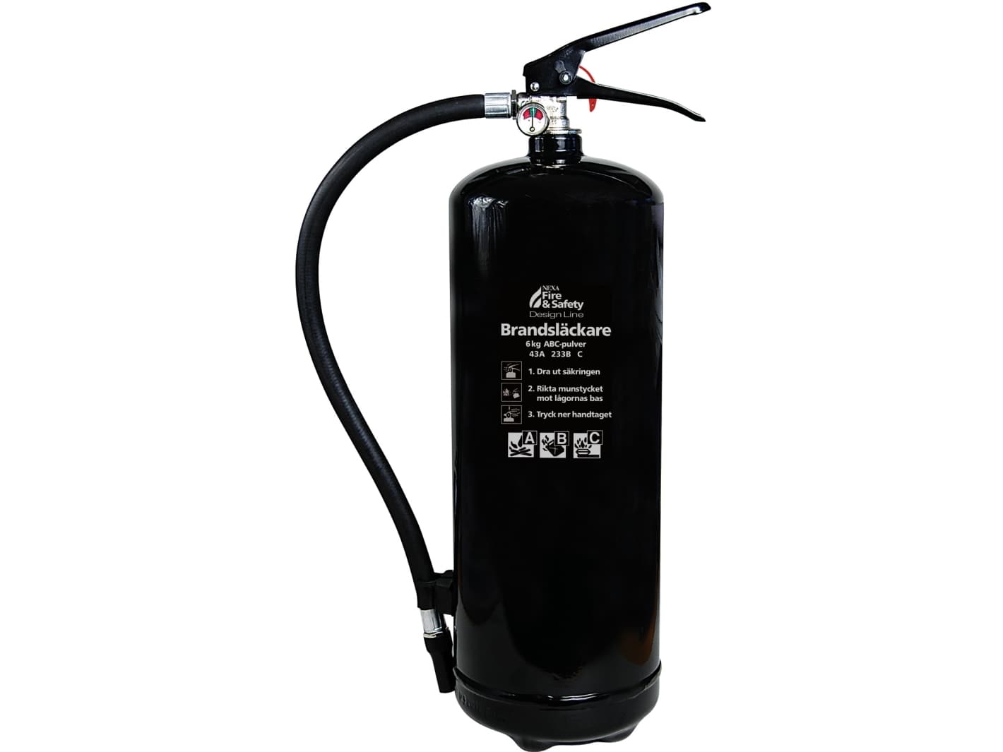 Brandsläckare Svart 6kg 43A