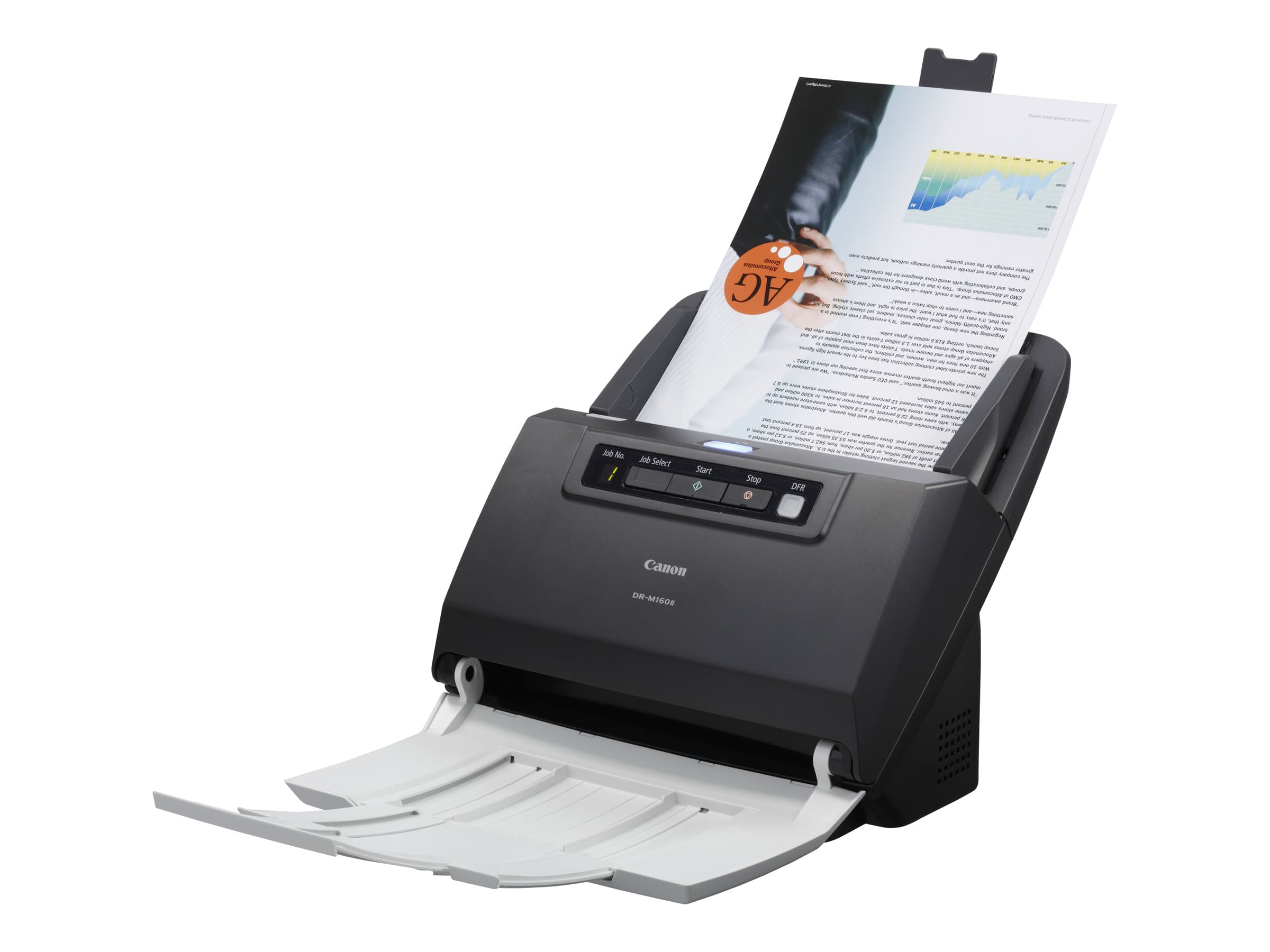 Canon imageFORMULA DR-M160II - Asiakirjaskanneri - CMOS / CIS - Duplex - 216 x 3000 mm - 600 dpi - jopa 60 sivua/min (mono) / jopa 60 sivua/min (väri) - ADF (60 arkkia) - jopa 7000 skannausta päivässä - USB 2.0