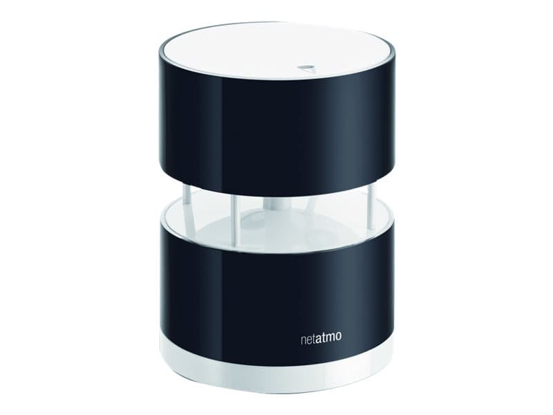 Netatmo Wind Gauge, Tuulen nopeus, Langaton, Wi-Fi, 0 - 45 m/s, 100 m, Musta, Läpinäkyvä