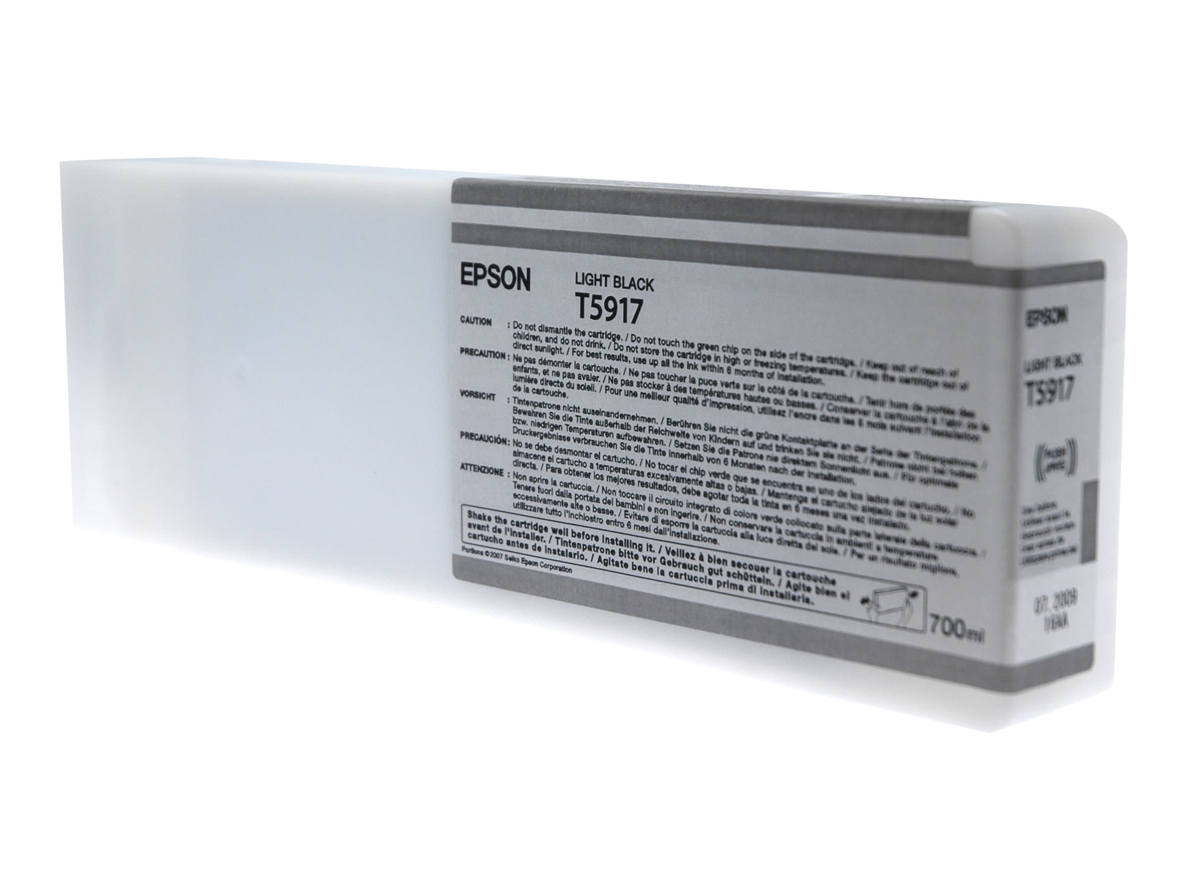 Epson Yksittäispakkaus, vaalea musta T591700, Väriainepohjainen muste, 700 ml, 1 kpl