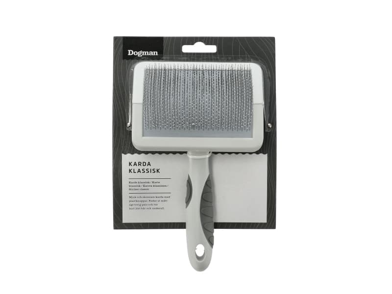 DOGMAN Blød, grepsvennlig karde L 19cm