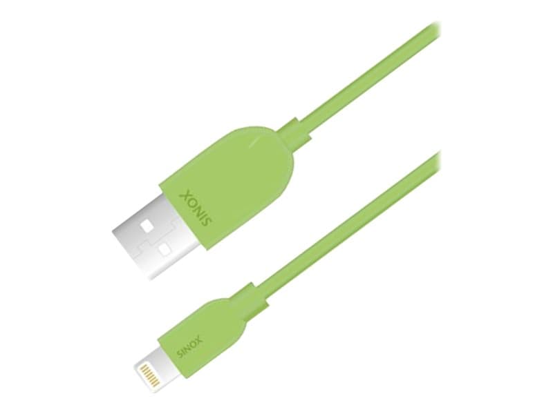 Sinox i-Media - Lightning-kaapeli - USB-uros - Lightning-uros - 2 m - vihreä - Apple iPadille/iPhonelle/iPodille (Lightning)