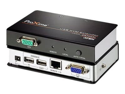 ATEN CE700A-AT-G, Lähetin & vastaanotin, Langallinen, 150 m, Cat5e, 1920 x 1200, 1600 x 1200, 1280 x 1024, Musta, Harmaa