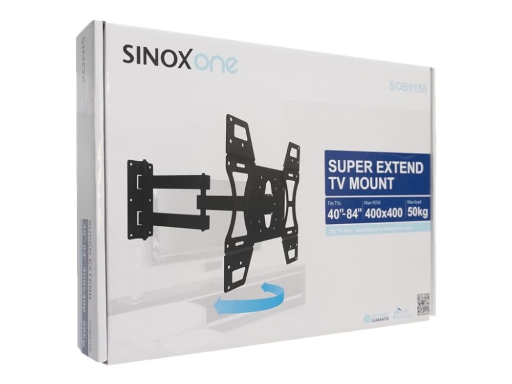 Sinox SOB0158, 2,13 m (84), 50 kg, 100 x 100 mm, 400 x 400 mm, 180°, Musta