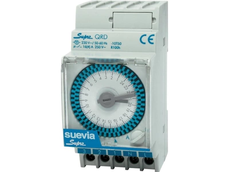 Suevia SUPRA QRD Ajastin DIN-skinne analoginen 230 V/AC 16 A/250 V