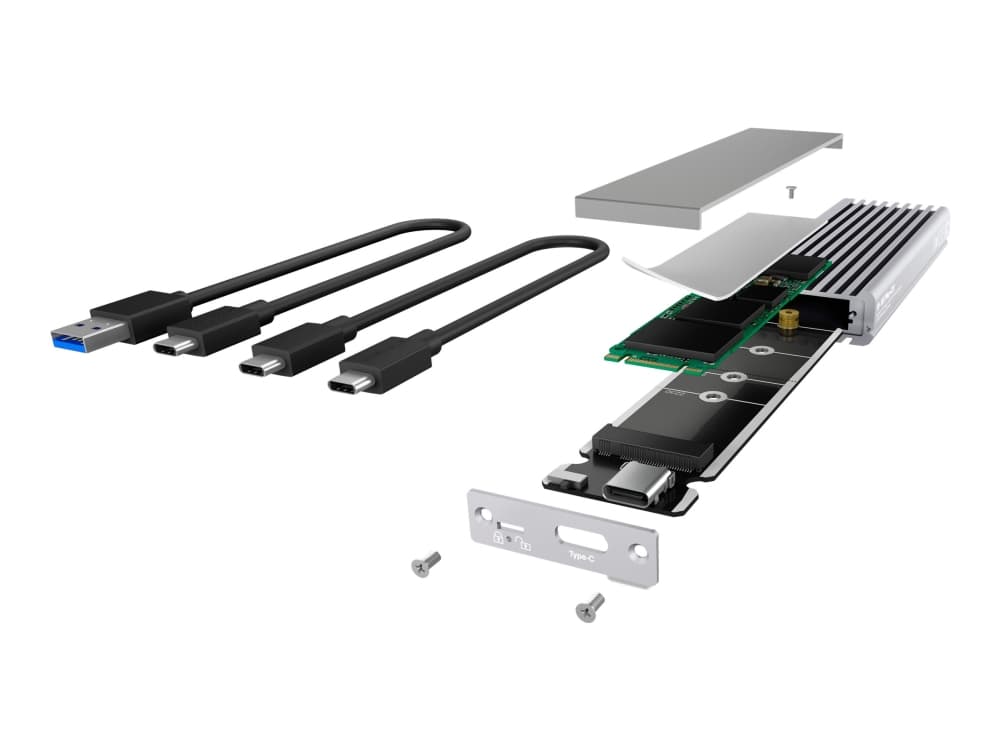 ICY BOX IB-1817MA-C31, SSD-kotelo, M.2, PCI Express 3.0, 10 Gbit/s, USB-liitettävyys, Hopea