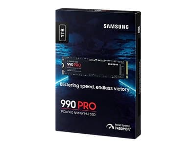 Samsung 990 PRO MZ-V9P1T0BW - SSD - kryptauslevy - 1 TB - sisäinen - M.2 2280 - PCIe 4.0 x4 (NVMe) - 256-bittinen AES - TCG Opal Encryption 2.0