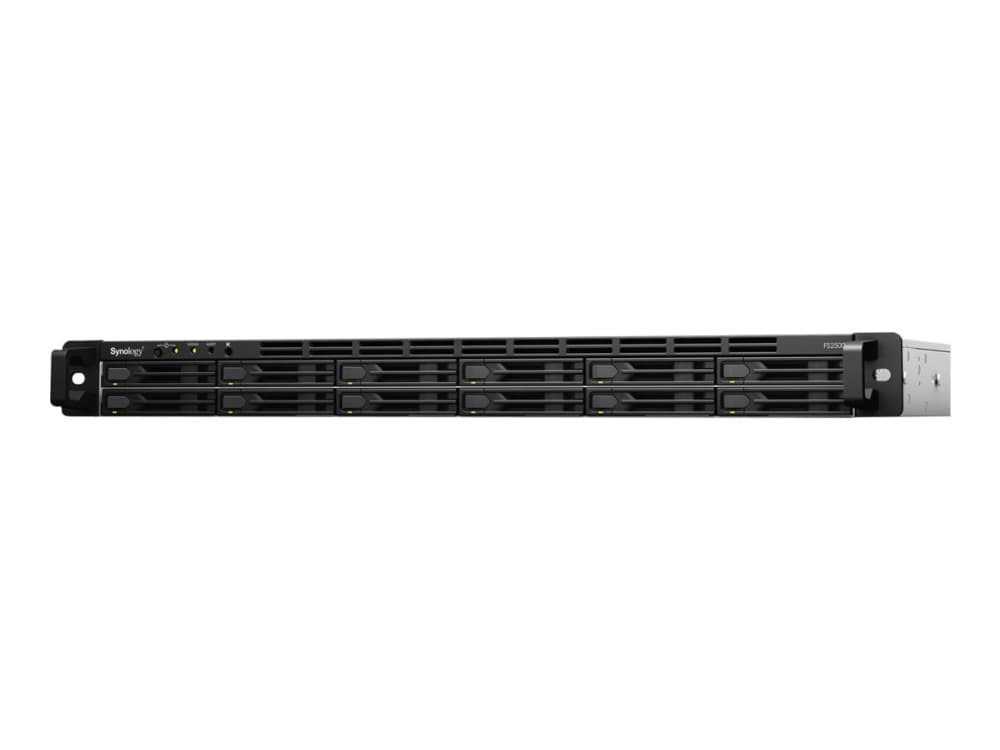 Synology FlashStation FS2500, NAS, Teline ( 1U ), AMD Ryzen, V1780B, Musta, Harmaa