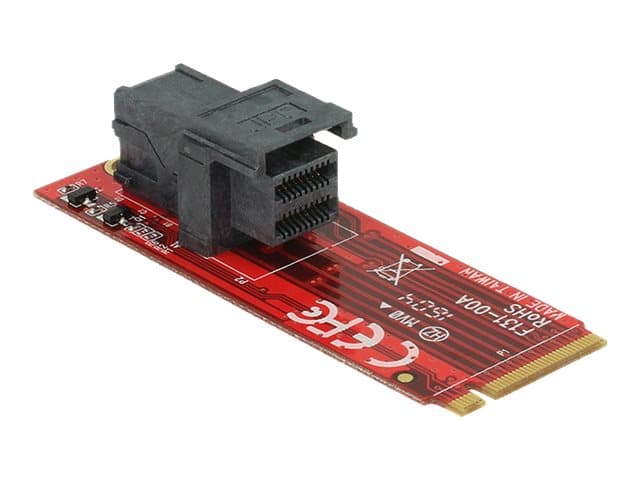 DeLOCK 62721, PCIe, M.2, PCIe 3.0, Musta, Punainen, 12 Gbit/s, -10 - 85 °C