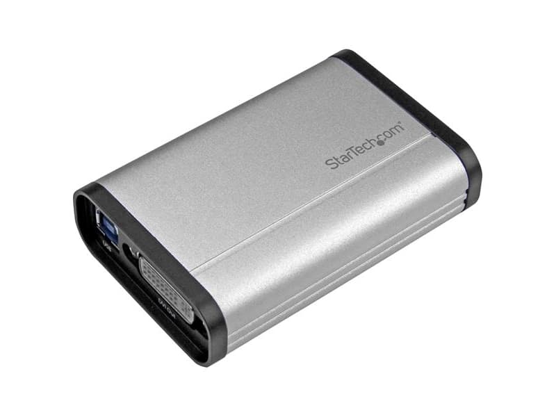 StarTech.com USB 3.0 Capture Gerät für High-Performance DVI Video - 1080 60FPS - Aluminium, Schwarz, Silber, USB 3.2 Gen 1 (3.1 Gen 1), 1920 x 1080 Pixel, USB Type-B, Mstar MST3363CNK-170, 504825 h