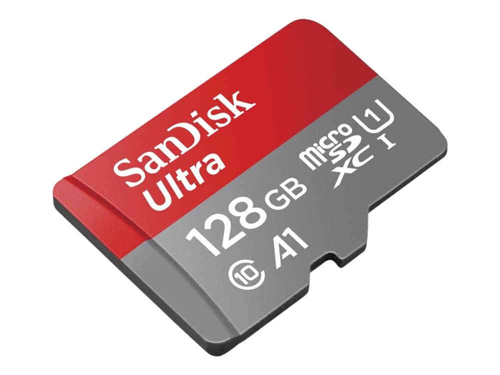 SanDisk Ultra, 128 GB, MicroSDXC, Luokka 10, UHS-I, Class 1 (U1), Magneettisuojattu, Iskunkestävä, Lämmönkestävä, Vesitiivis, Röntgensäteenkestävä
