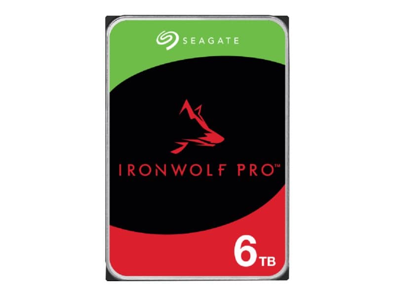 Seagate IronWolf Pro ST6000NT001 - Kiintolevy - 6 TB - sisäinen - 3,5 - SATA 6Gb/s - 7200 rpm - puskuri: 256 MB - 3 vuoden Seagate Rescue Data Recovery -paketin kanssa