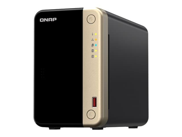 QNAP TS-264 - NAS-palvelin - 2 lokeroa - SATA 6Gb/s - RAID 0, 1, 5, 6, 10, 50, JBOD, 60 - RAM 8 GB - 2,5 Gigabit Ethernet - iSCSI-tuki