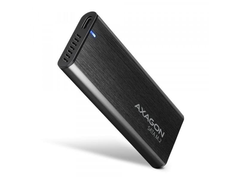 AXAGON EEM2-SBC RAW BOX ulkoinen kotelo M.2 SSD-asemille USB-C 3.2 Gen 2 - musta
