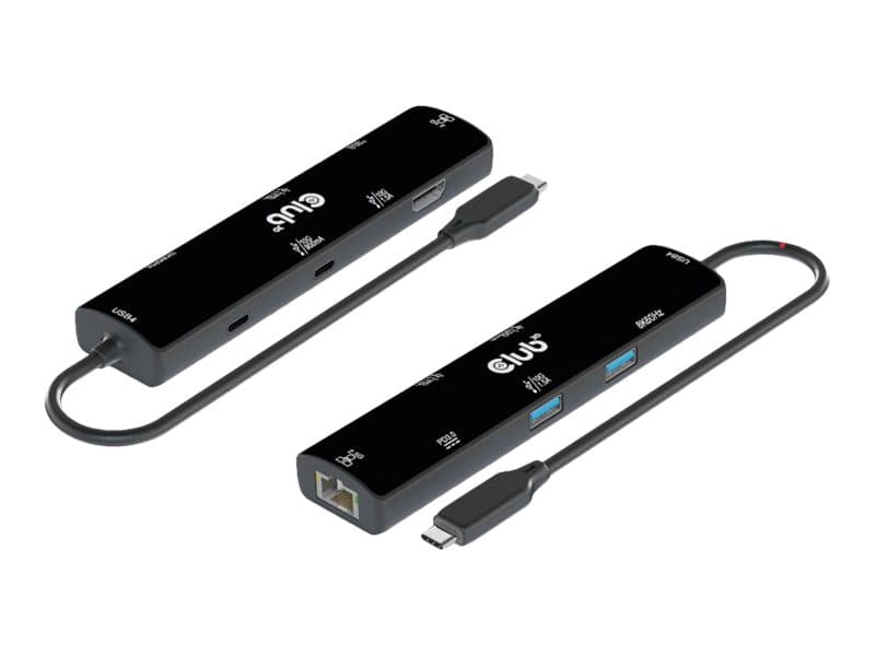 Club 3D 6-in-1 Hub - telakointiasema - pöytätietokoneeseen, kannettavaan tietokoneeseen - USB4 - HDMI - GigE