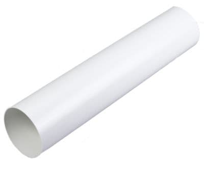 Duka tuuletusrør Ø125 - Hvid Plast Ø125X1000MM