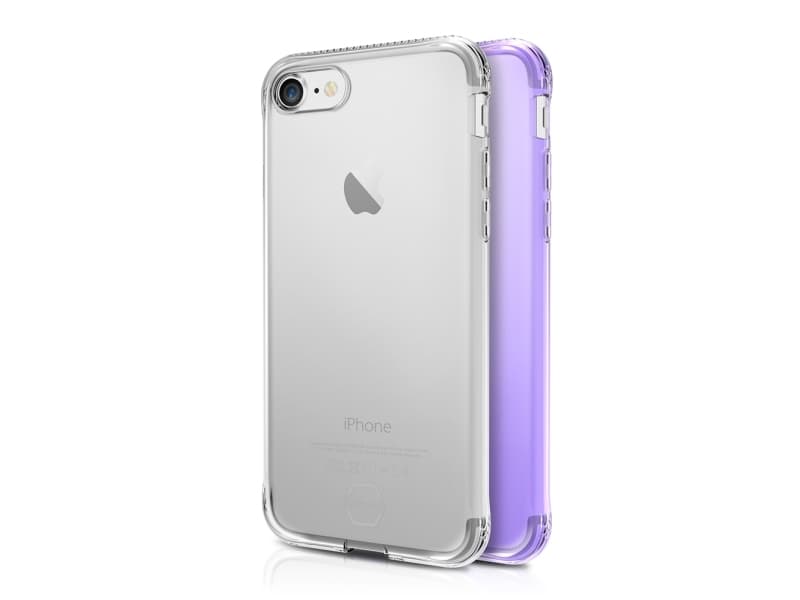 ITSKINS NANO DUO suojakuori iPhone 8 Plus / 7 Plus / 6s Plus / 6 Plus®. Vaalean violetti ja läpinäkyvä