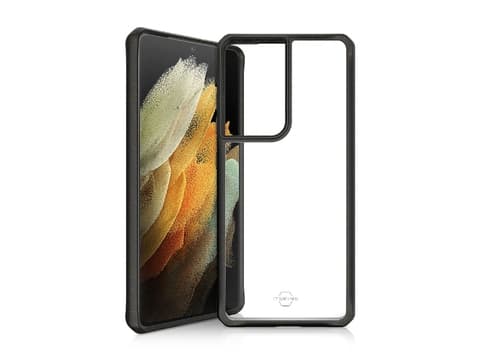 ITSKINS FERONIABIO PURE cover til Samsung Galaxy S21 Ultra 4G / 5G®. Sort og gennemsigtig