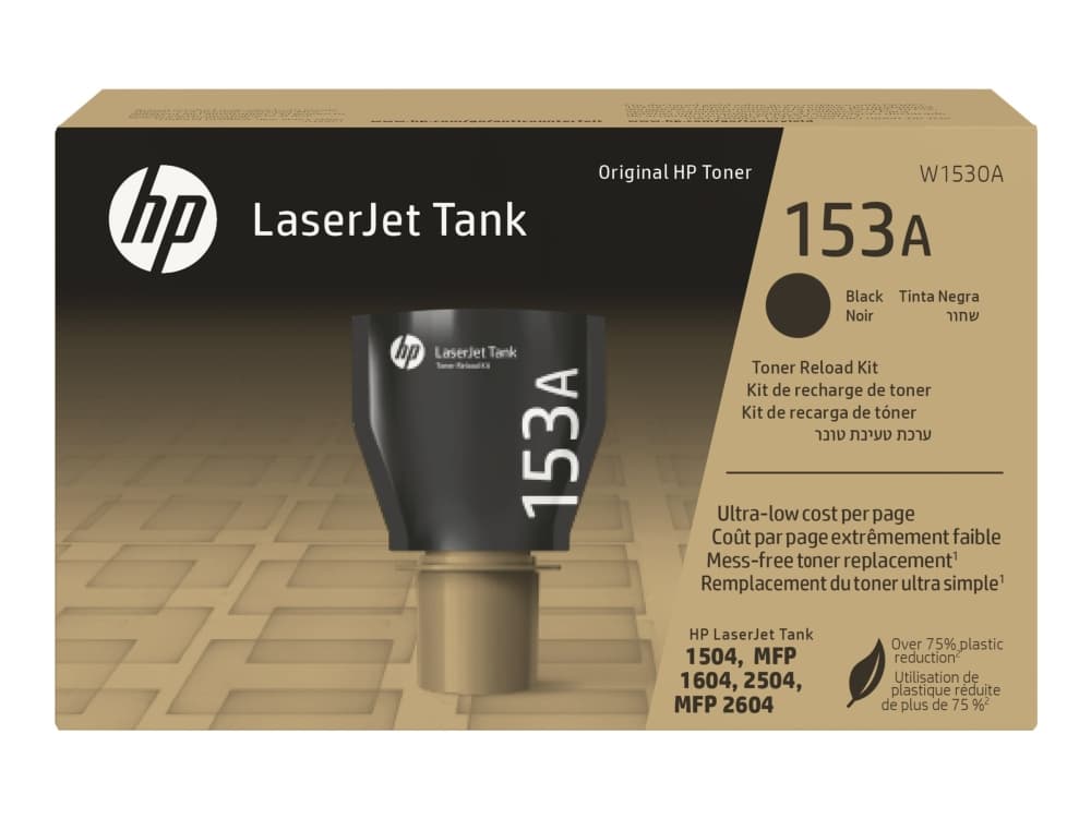 HP 153A alkuperäinen musta LaserJet Tank -väriaineen täyttöpakkaus, 2500 sivua, Musta, 1 kpl