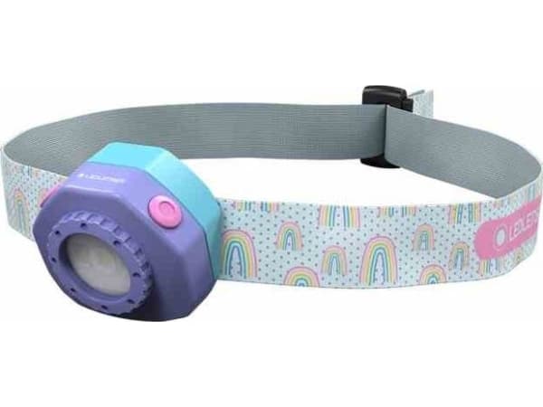 LEDLENSER ladattava otsalamppu lapsille - violetti