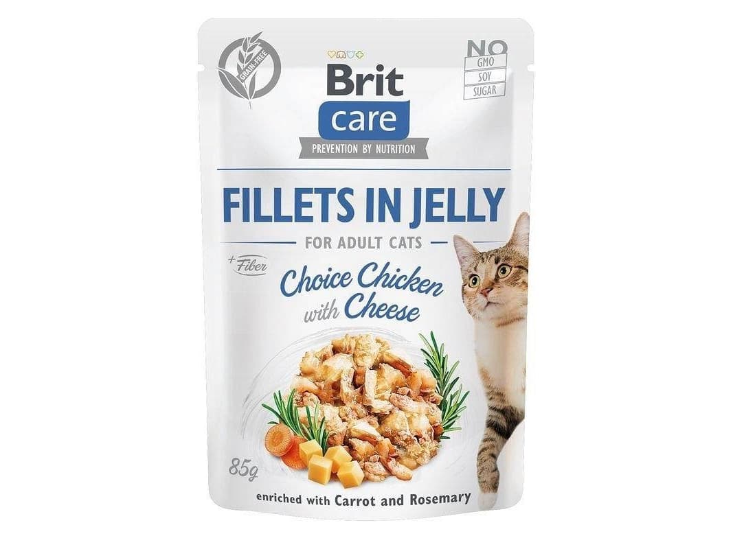 BRIT Care Fillets in Jelly Flavour Box - Nassfutter für Katzen - 12 x 85g