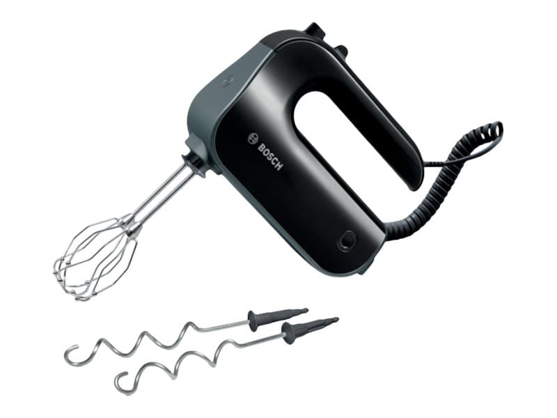 Bosch MFQ4930B, sauvasekoitin, musta, hopea, vatkain, kuorimaveitsi, tehosekoitin, 1,4 m, nupit, muovia