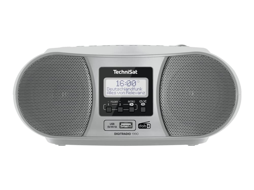 TechniSat DigitRadio 1990, Analoginen & digitaalinen, DAB+,FM, 87,5 - 108 MHz, 174 - 240 MHz, Soitin, CD