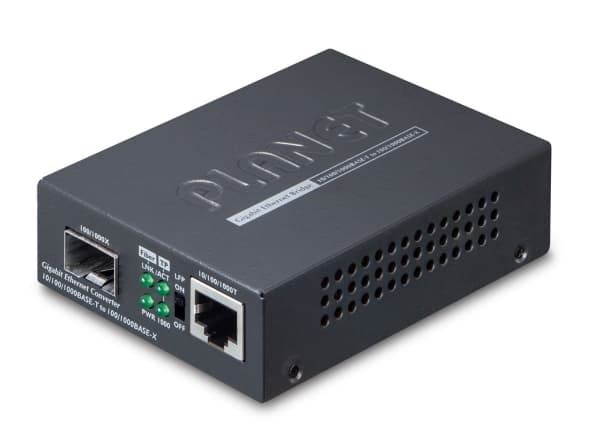 PLANET GT-805A - Valokuitumuuntaja - GigE - 10Base-T, 1000Base-LX, 1000Base-SX, 100Base-TX, 1000Base-T - RJ-45 / SFP (mini-GBIC)