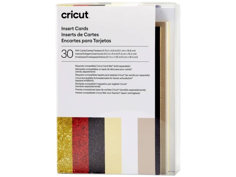 Cricut Insert Cards Glitz &amp Glam R40 korttisarja Taupe, Cream, White