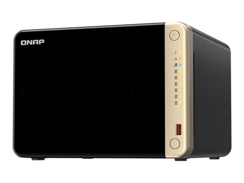 QNAP TS-664 - NAS-palvelin - 6 lokeroa - SATA 6Gb/s - RAID 5, 10 - RAM 8 GB - iSCSI-tuki