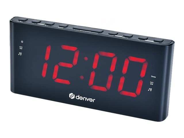 Denver CPR-710, Digitaalinen herätyskello, Suorakulmio, musta, PLL, Radio/summeri, Aika