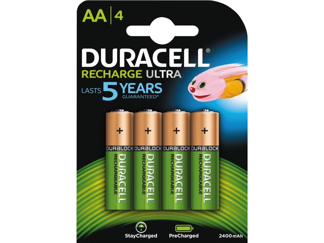 Duracell 4xAA, Ladattava akku, AA, 4 kpl, 2500 mAh, Monivärinen, 84 mm