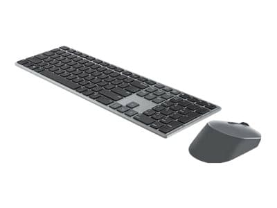 DELL KM7321W, Täysikokoinen (100 %), RF Wireless + Bluetooth, QWERTY, Harmaa, Titaani, Sisältää hiiren