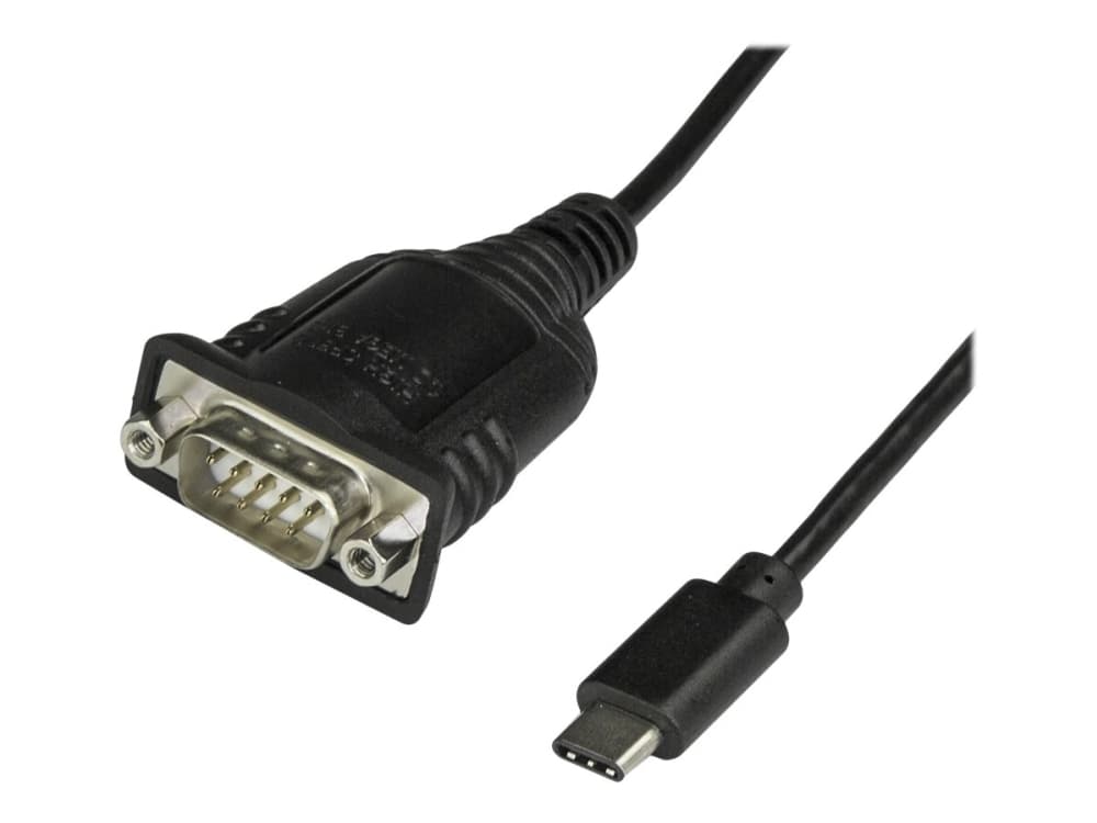 StarTech.com USB C to Serial Adapter Cable 16 (40cm), USB Type C to RS232 (DB9) Converter Cable, USB-C sarjakaapeli PLC:lle, skannerille, kuittitulostimelle, uros/uros, Windows/macOS/Linux - jopa 921.6 Kbps Baud - USB / sarjakaapeli - DB-9 (uros) - USB-C (uros) - 40 cm - sormiruuvit - sormiruuvit