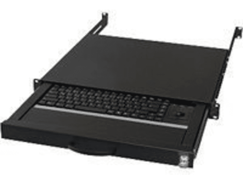 aixcase AIX-19K1UKDETB-B, Full-size (100%), Wired, USB + PS/2, QWERTZ, Black - German layout