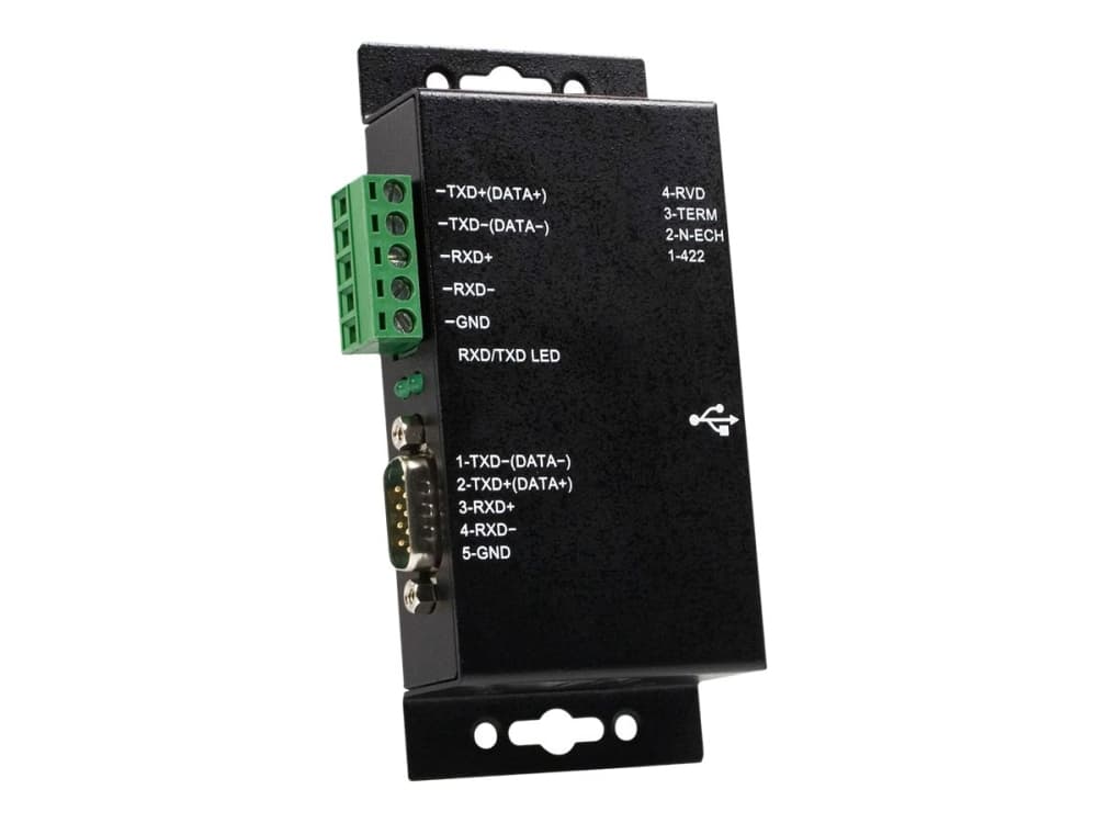 StarTech.com 1 Port Metal Industrial Industrial USB to RS422/RS485 Serial Adapter w/ Isolation (ICUSB422IS) - Sarjasovitin - USB - RS-422, RS-485 - lajiteltu