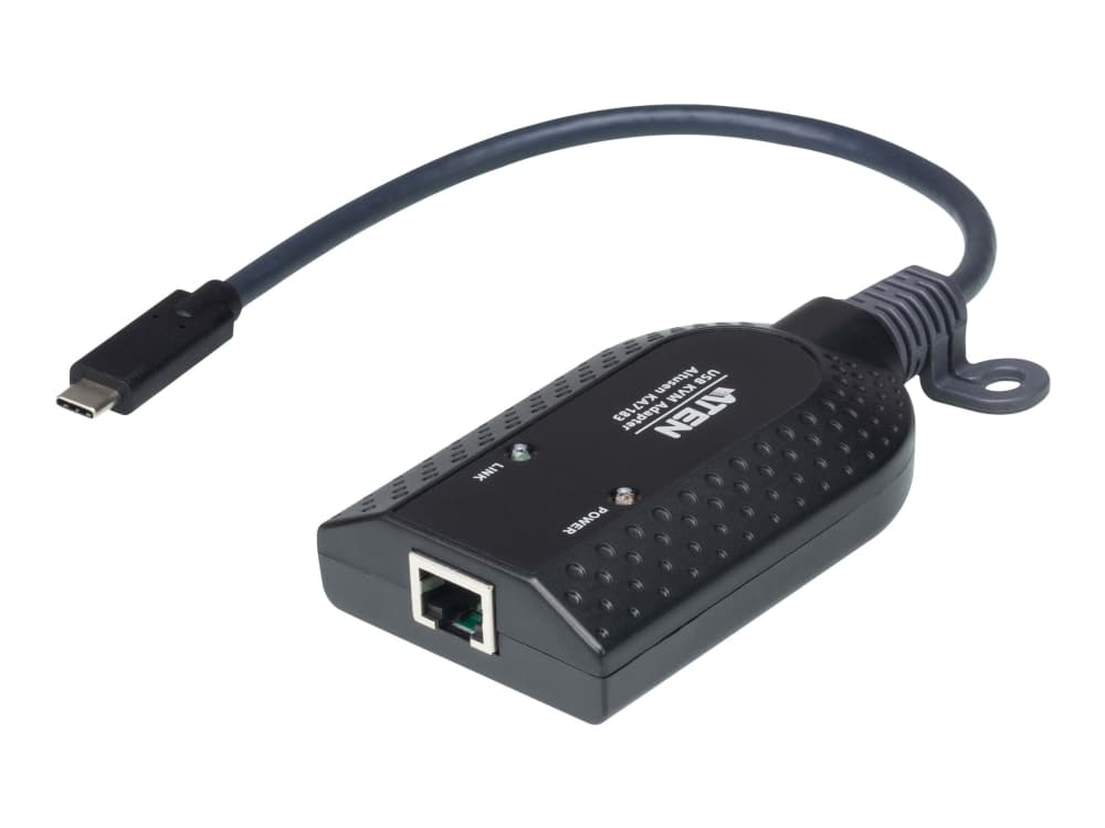 ATEN KA7183 - Adapter til tastatur/ video / mus (KVM) - RJ-45 (hun) til 24 pin USB-C (han) - 5 V