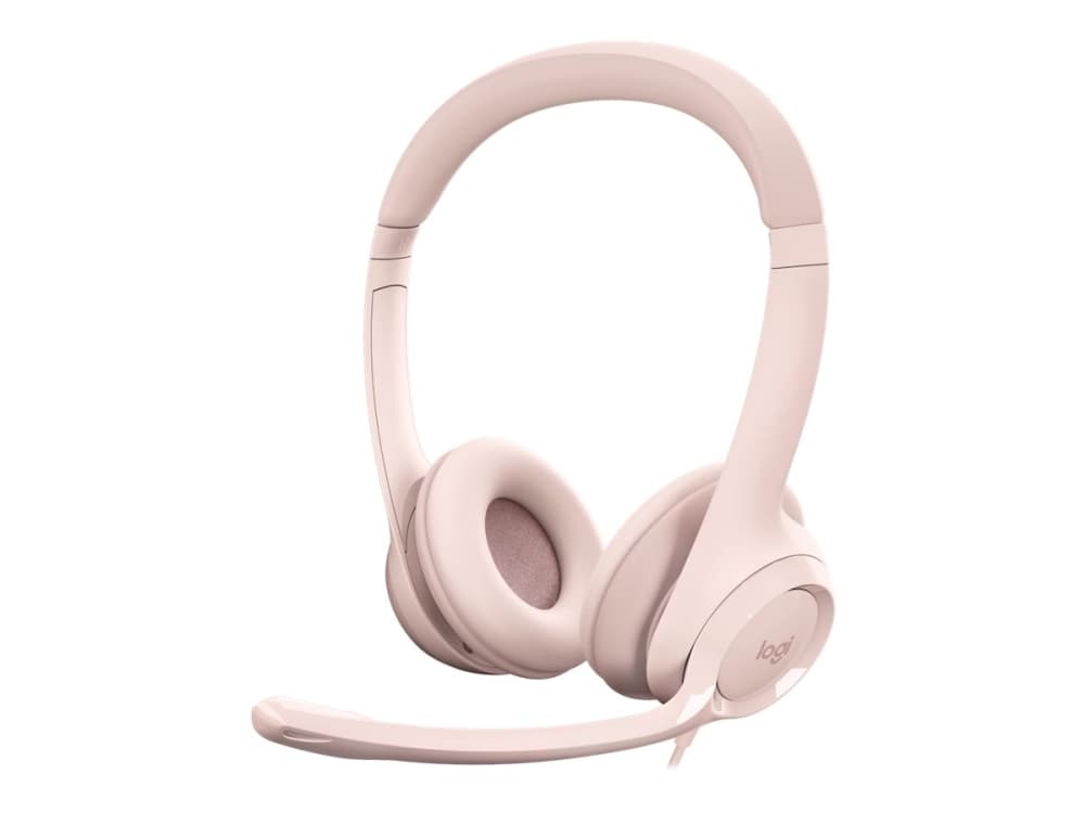 Logitech H390 - Kuulokkeet - korvalla - kaapeli - USB - Rose